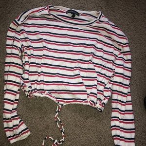 cropped long sleeve shirt